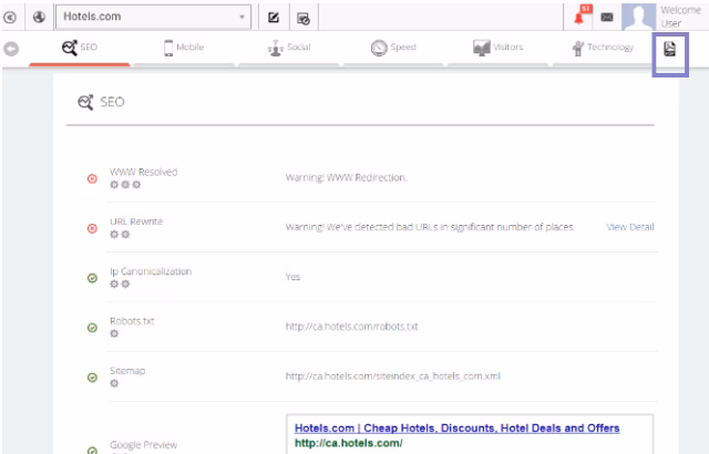 rankwatch report download