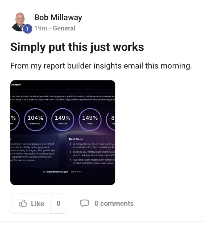 Bob Millaway Testimonial