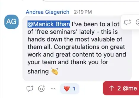 Andrea Giegerich Testimonial