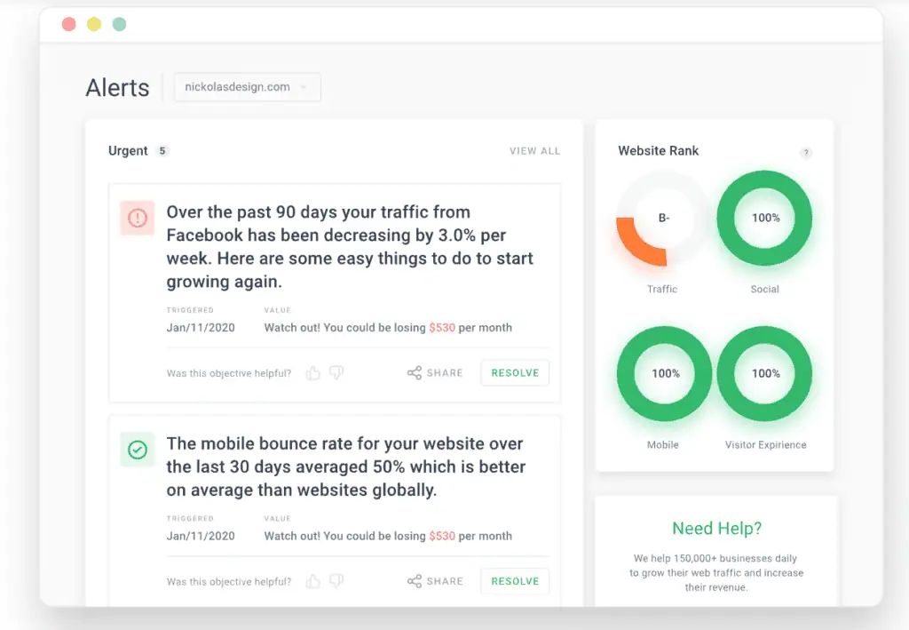 Diib tool alerts