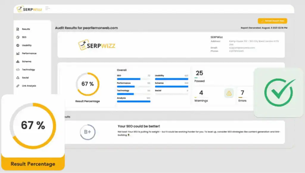 SERPWizz dashboard
