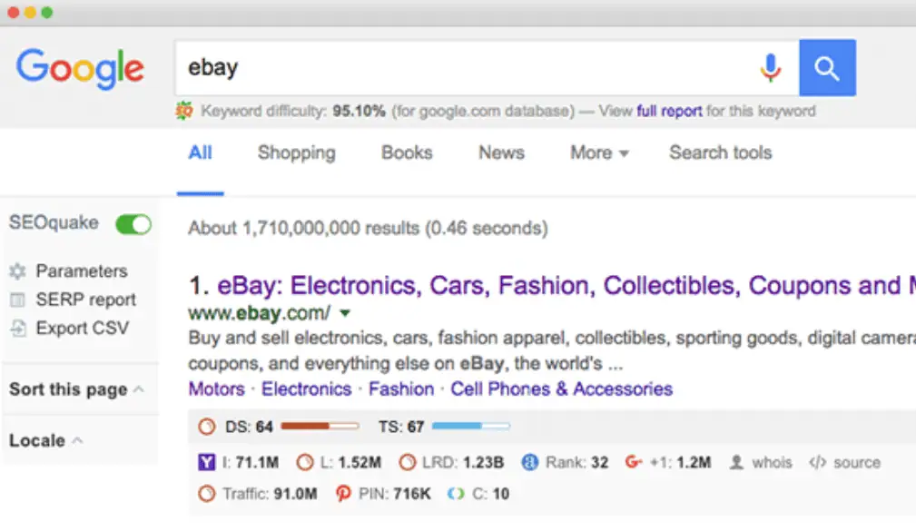 seoquake serp overlay