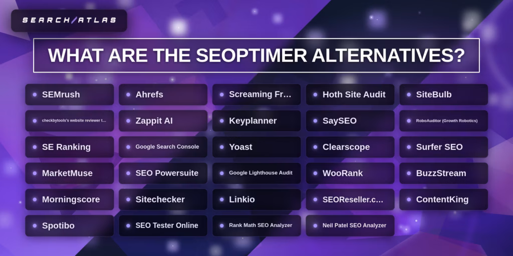 top SEOptimer alternatives